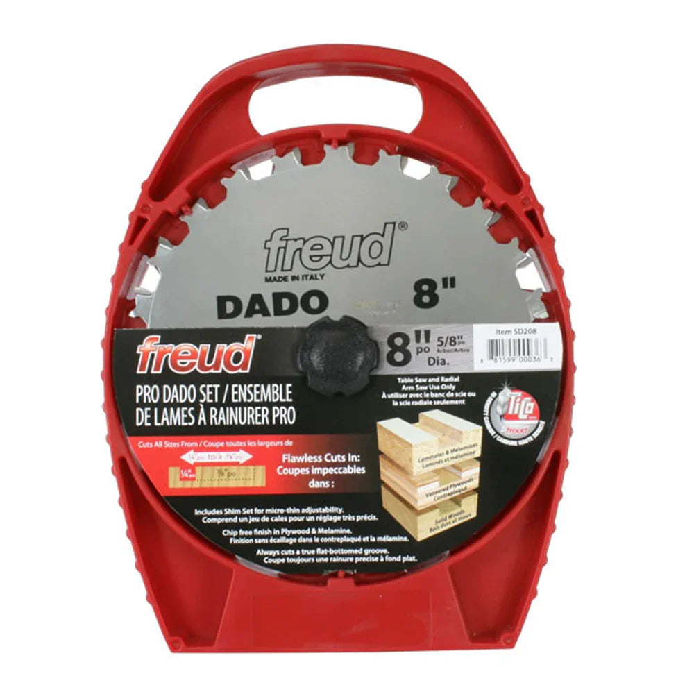 Dado Blade Set sd208 freud 8" (1/4'' to 78'')