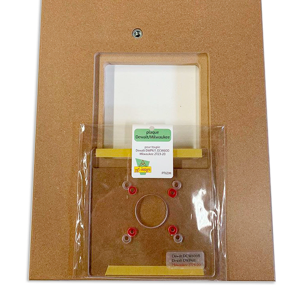 6" acrylic router plate for Dewalt/Milwaukee - PGL