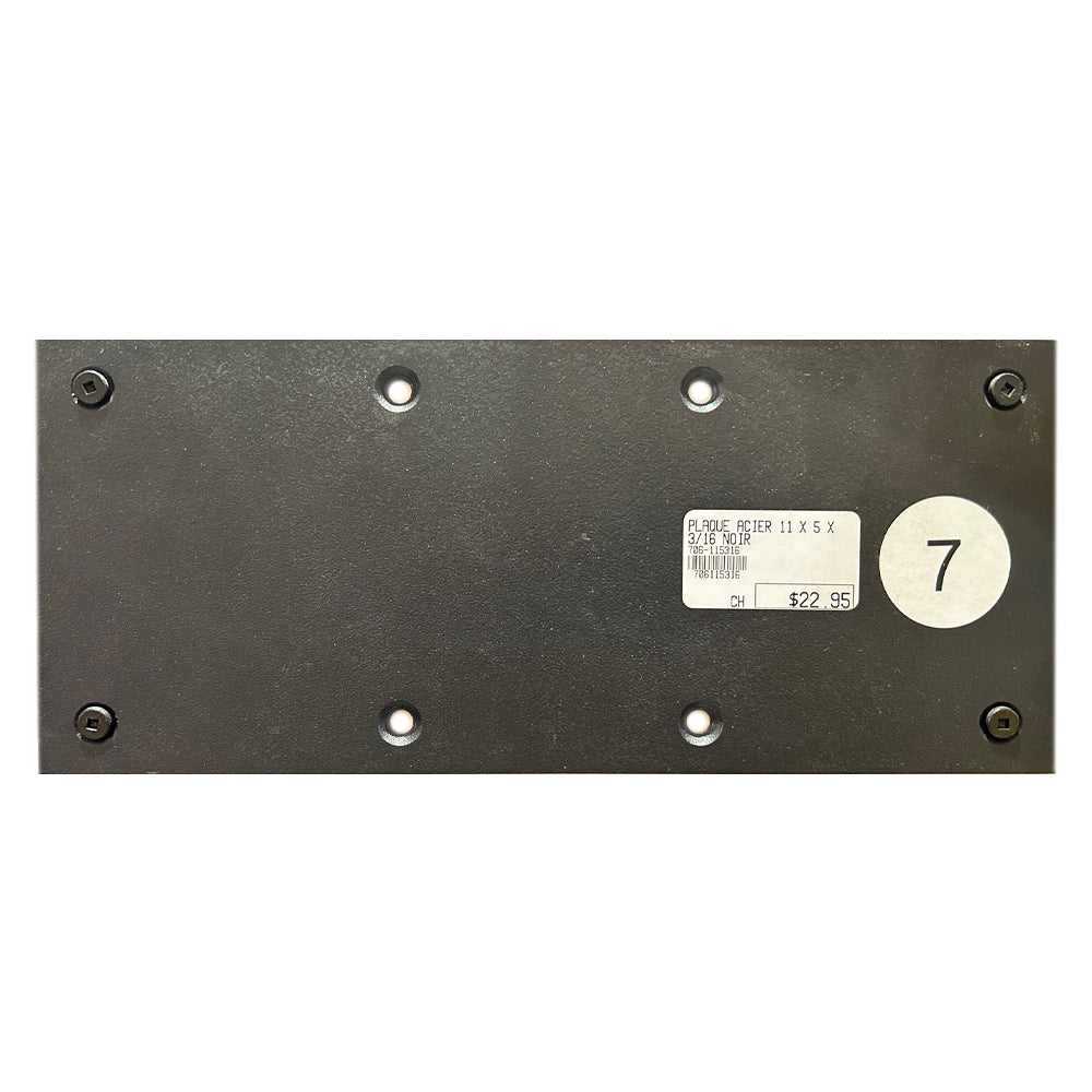 Plaque en acier Noire - 3/16" x 5" x 11"
