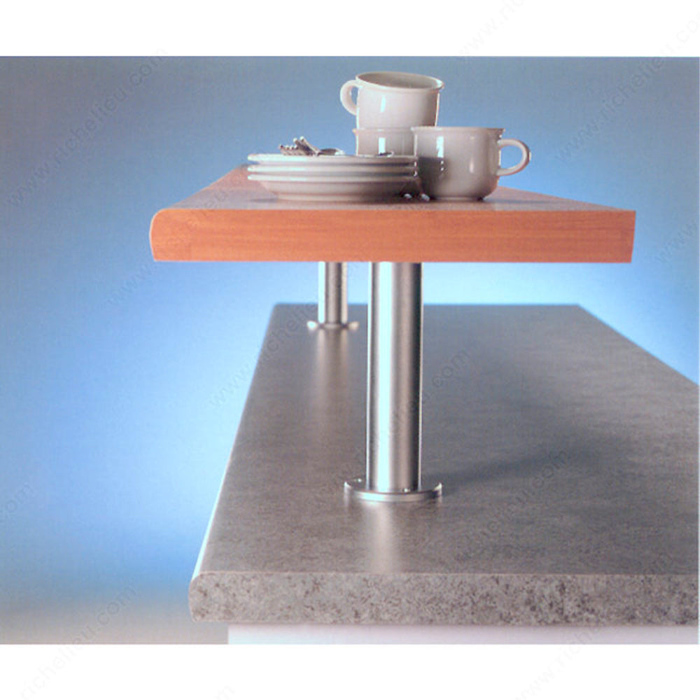 Straight round support stainless 110 mm - Richelieu