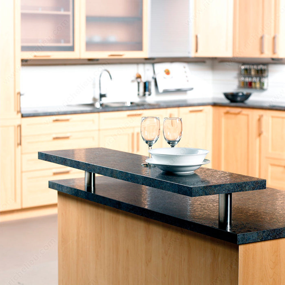 Straight round support stainless 110 mm - Richelieu