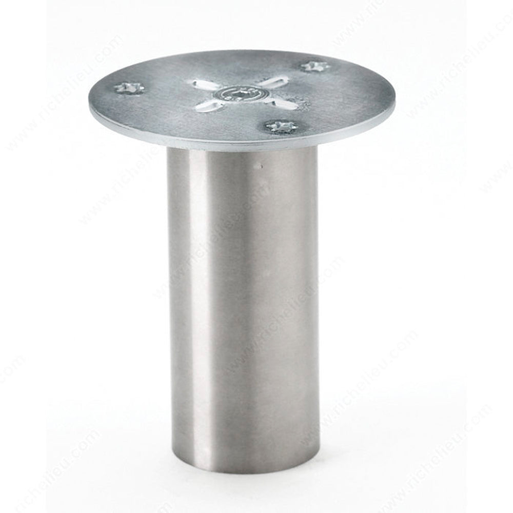 Straight round support stainless 110 mm - Richelieu