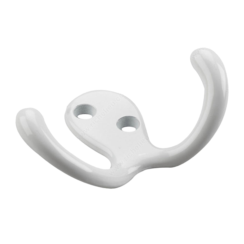 3’’ double wardrobe hook white #2235 - Richelieu