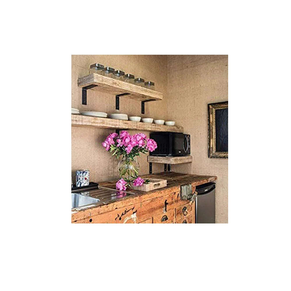 Lignum Black L Shape shelf support 6" x 6"