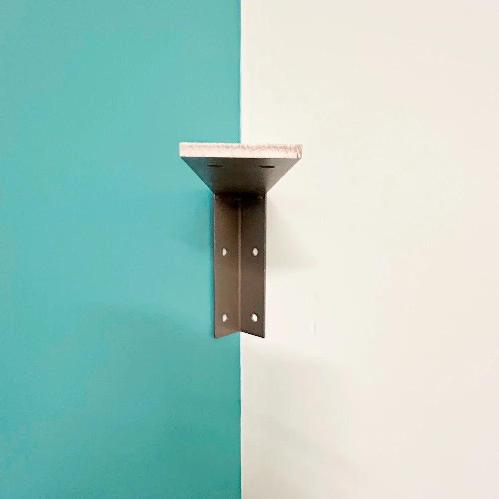 Corner floating shelf bracket antique nickel - Lignum