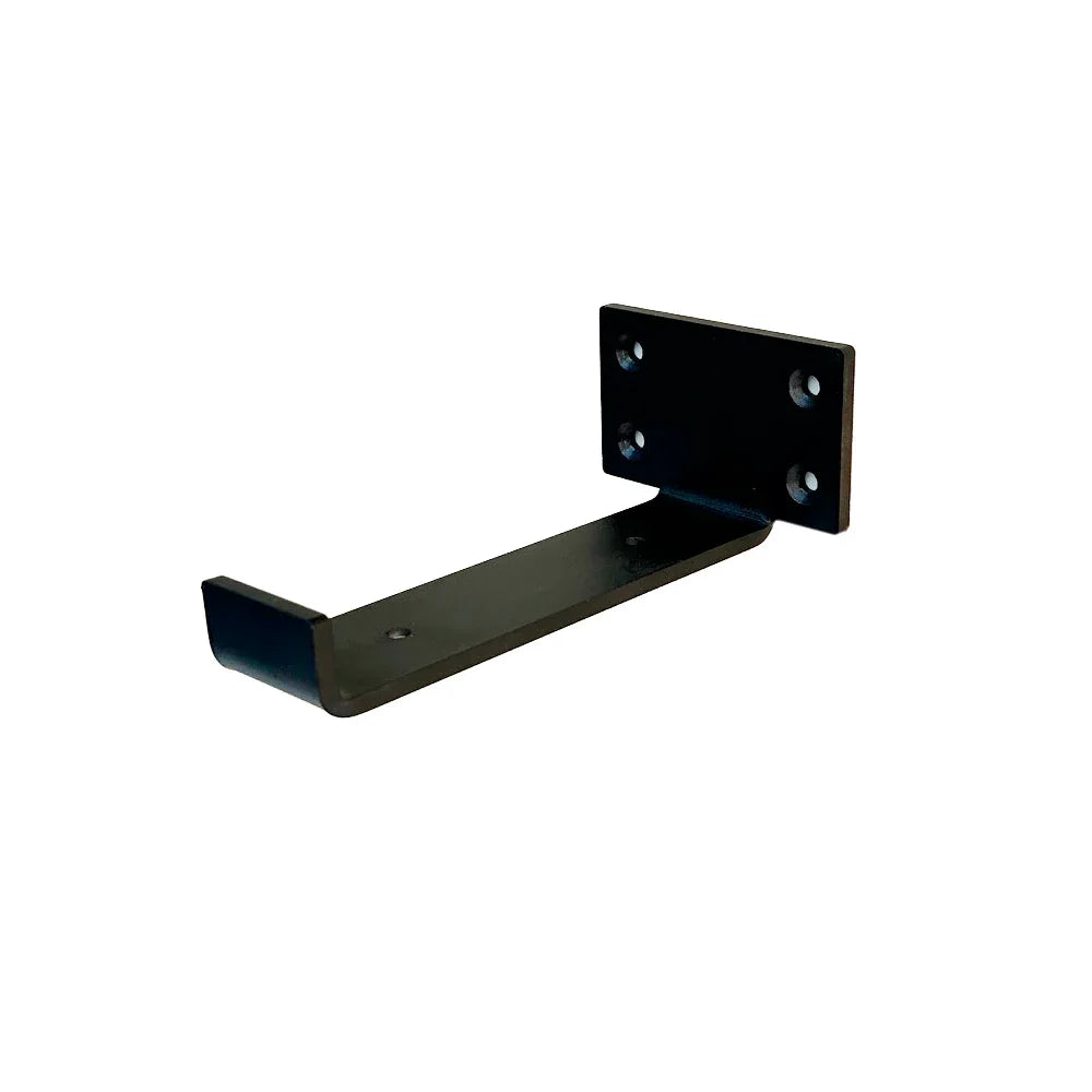 Concealed J shaped shelving bracket 5 5/8’’ black - Lignum