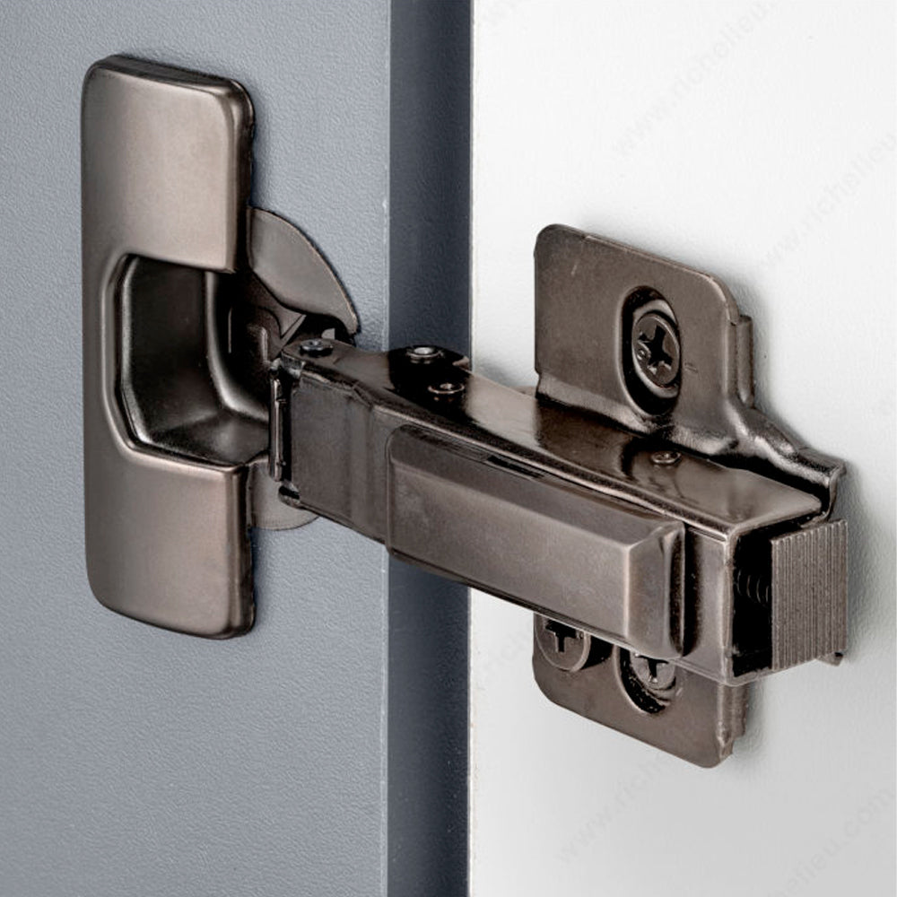 Set of 2 Euro hinges 105° Gotham black full overlay - Richelieu