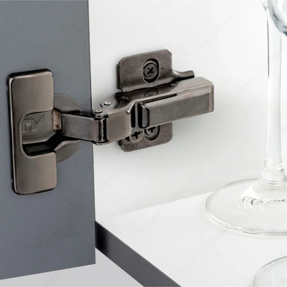 Ensemble de 2 charnières Euro 105° noir Gotham demi recouvrement - Richelieu