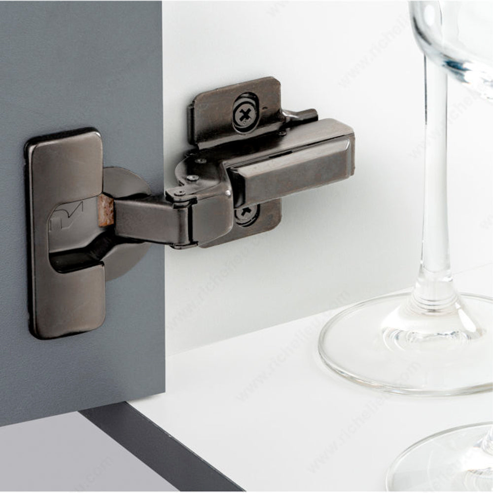 Set of 2 Euro hinges 105° Gotham black inset - Richelieu