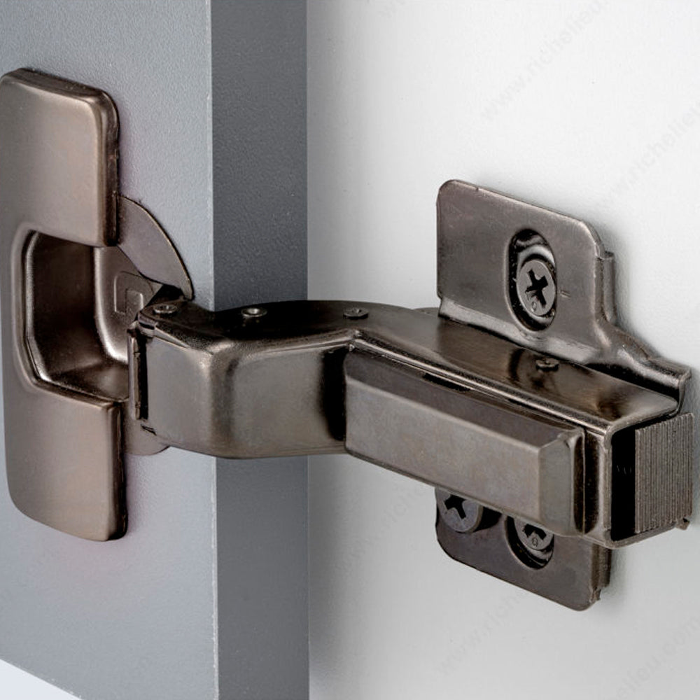 Set of 2 Euro hinges 105° Gotham black inset - Richelieu