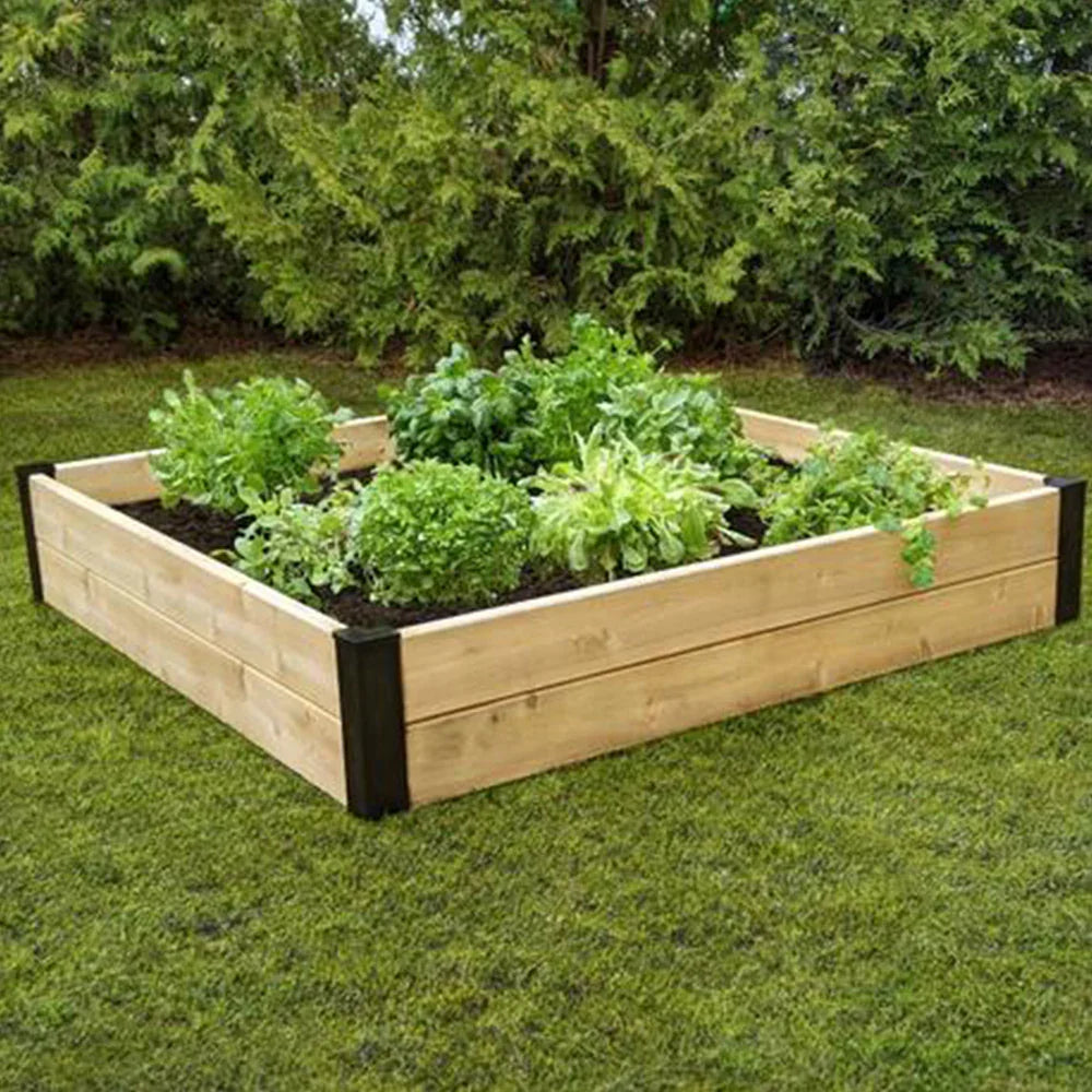 Corner kit for planter - 11" - Black aluminium