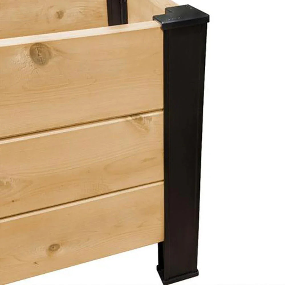 Ensemble de coins pour jardinière - 16.5" - Aluminium Noir