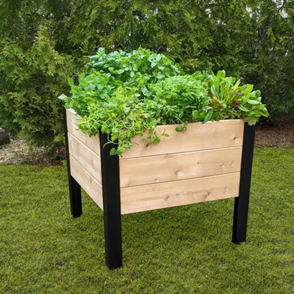 Corner kit for planter - 22" - Black aluminium