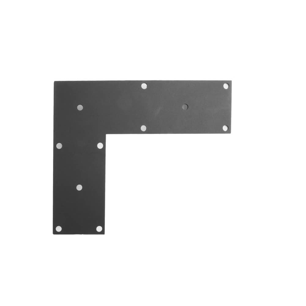 Attache en L noire - 5" x 14 1/2" x 17"