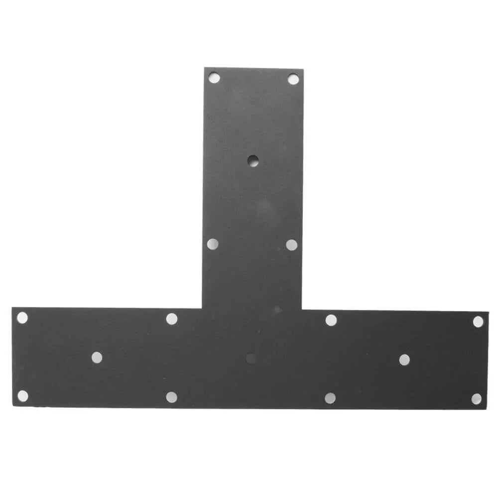 Black T-shaped bracket - 5" x 17" x 24"