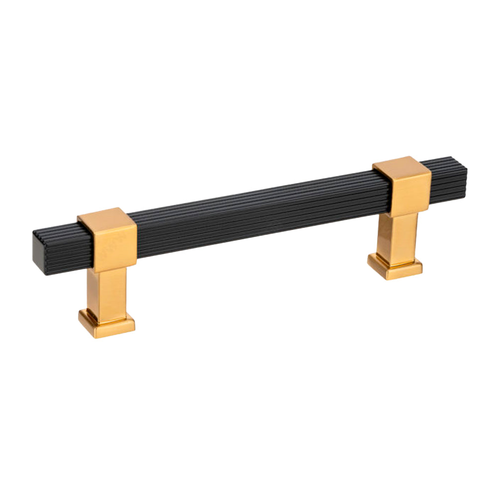 Modern pull #8747 brushed gold and matte black 128mm - Richelieu
