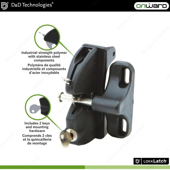 Lockable Gate Latch single sided - D&D