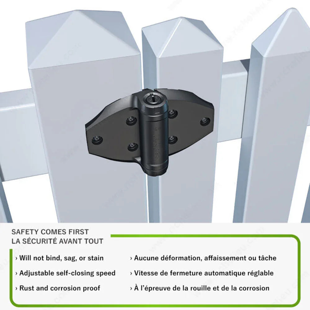 Charnière à fermeture automatique pour portillon en bois - D&D