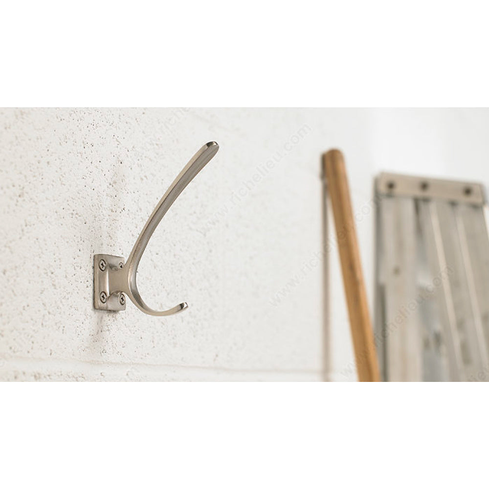 Modern metal hook brushed nickel #6216 - Richelieu