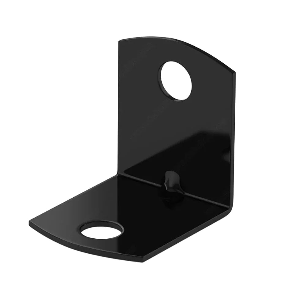 Équerre noire fini zinc + VIS 3/4'' x 3/4'' - 4/pqt