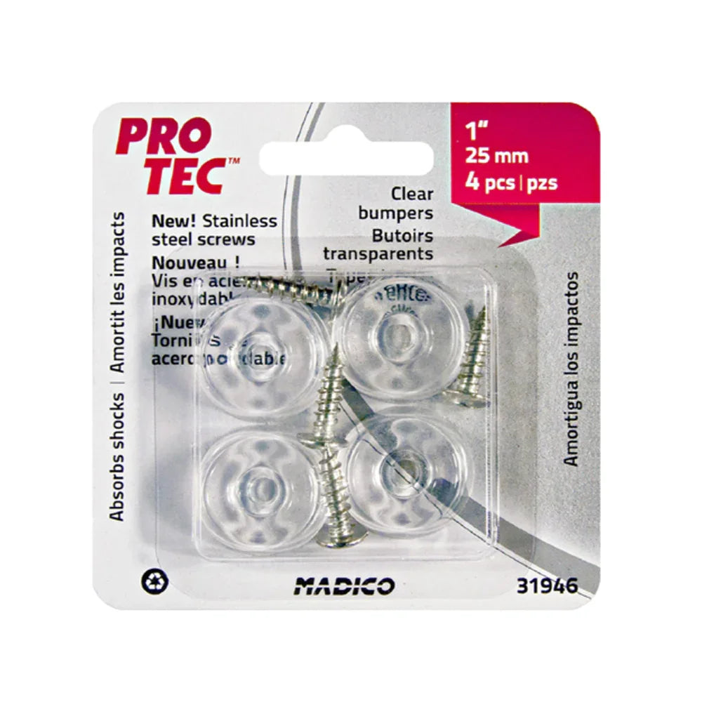 Clear Rubber Screw Legs - 4/Pkg