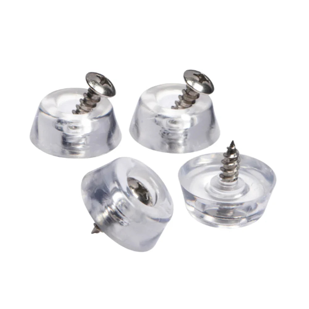 Clear Rubber Screw Legs - 4/Pkg