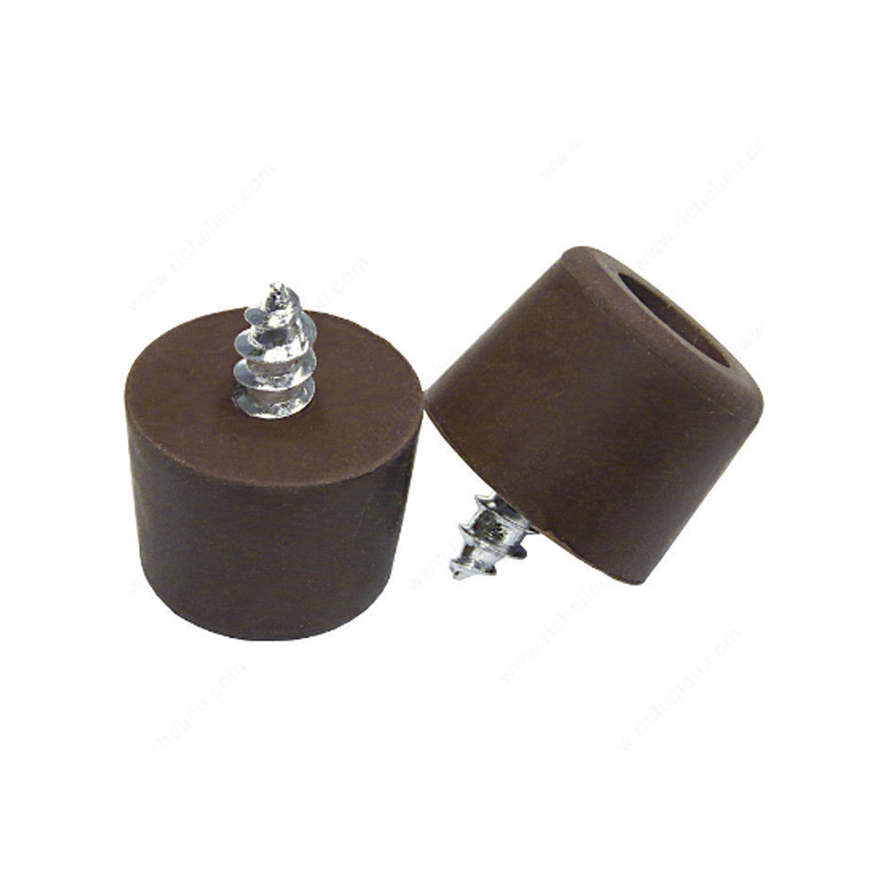 Butoir à visser en caoutchouc 7/8’’ (pqt de 4) - Blanc