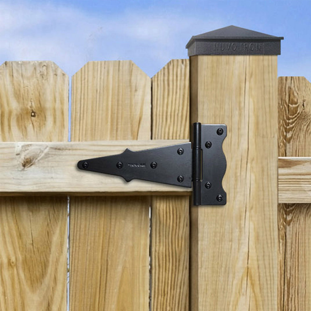 HD 8’’ black decorative tee hinge 2 pcs # th8blk