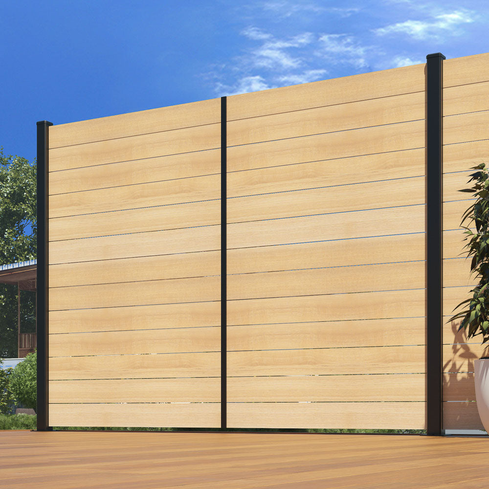 Poteau de fin Duo Paravent 3"x3"x75.5" Noir - Kool-Ray