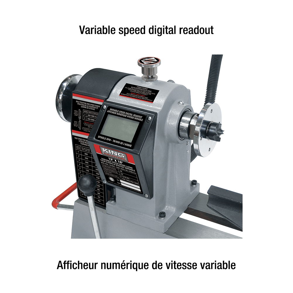 KWL-1218VS Variable Speed Wood Lathe