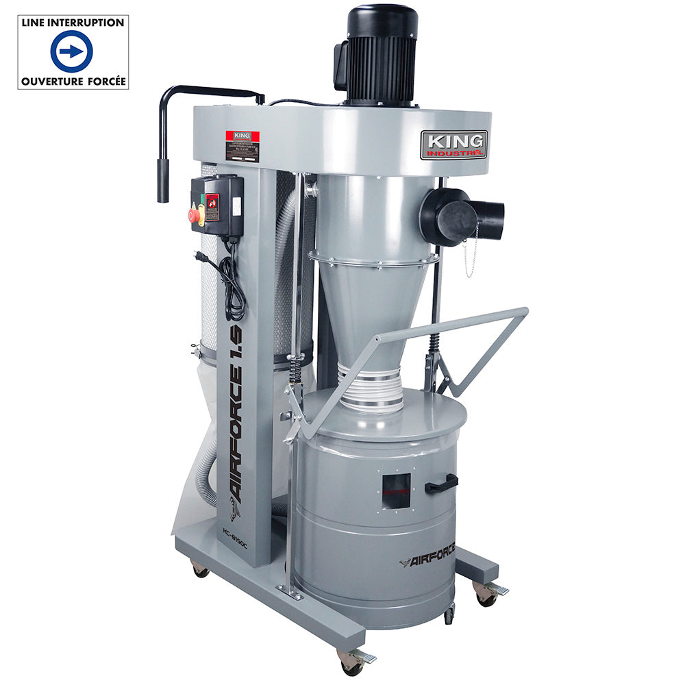 Collecteur de poussière à cyclone 1.5 cv #kc8150c - King