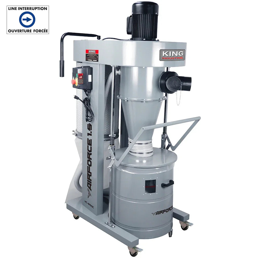 Collecteur de poussière à cyclone 1.5 cv #kc8150c - King