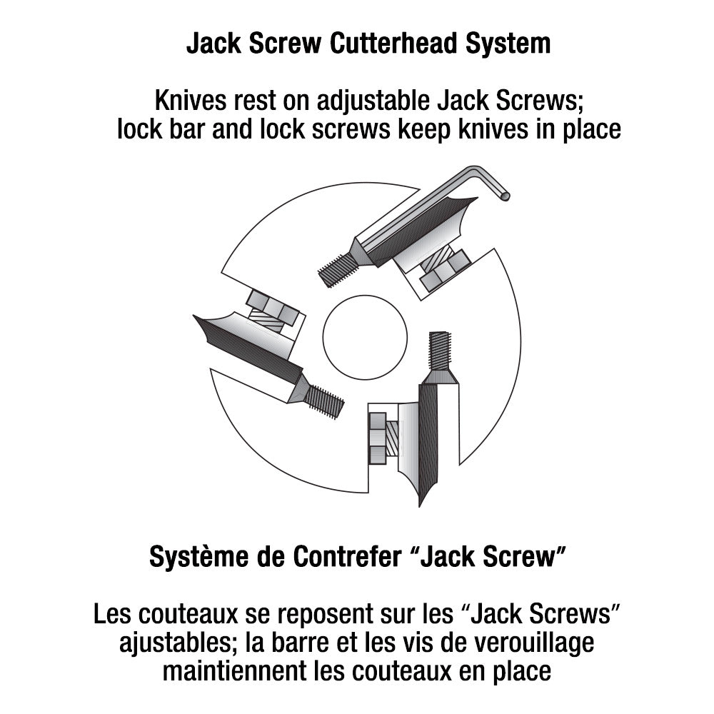Dégauchisseuse 6’’ avec tête de coupe à 3 couteaux #KC-61FX - King