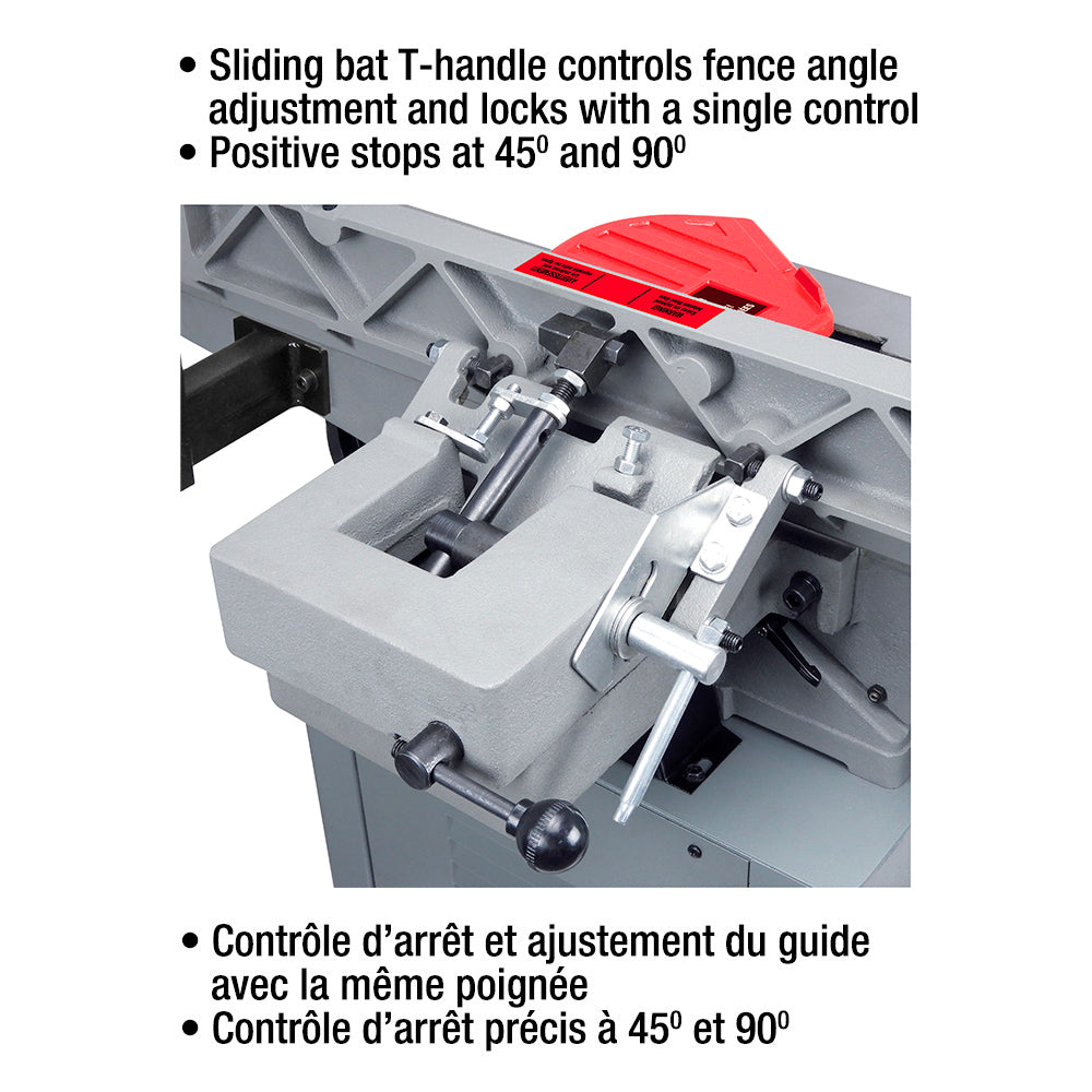 Dégauchisseuse 6’’ avec tête de coupe à 3 couteaux #KC-61FX - King