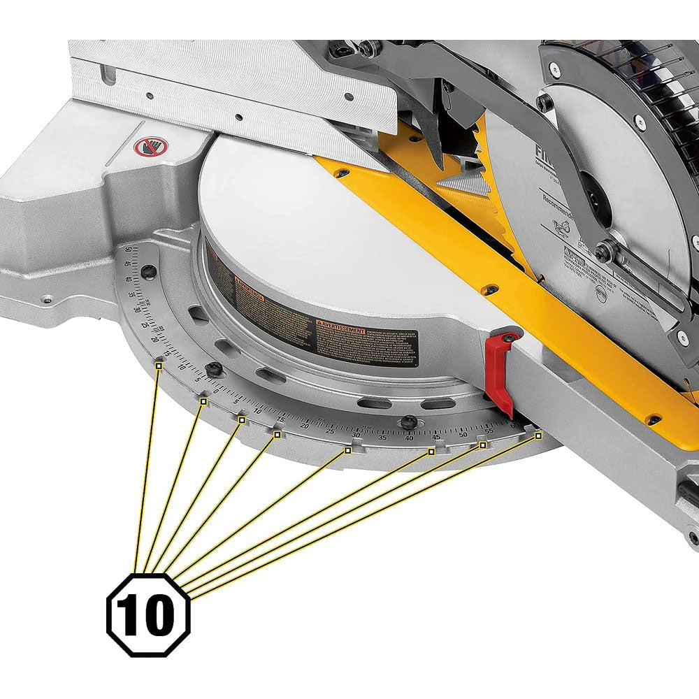 Scie a onglets double biseau coulissante 12’’ Dewalt #DWS779