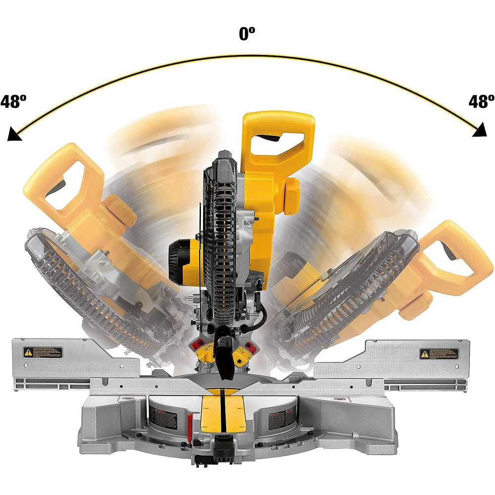 Scie a onglets double biseau coulissante 12’’ Dewalt #DWS779