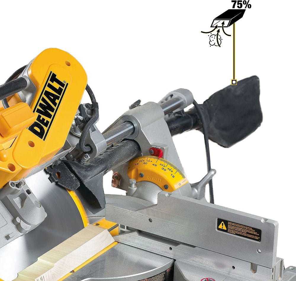 Scie a onglets double biseau coulissante 12’’ Dewalt #DWS779