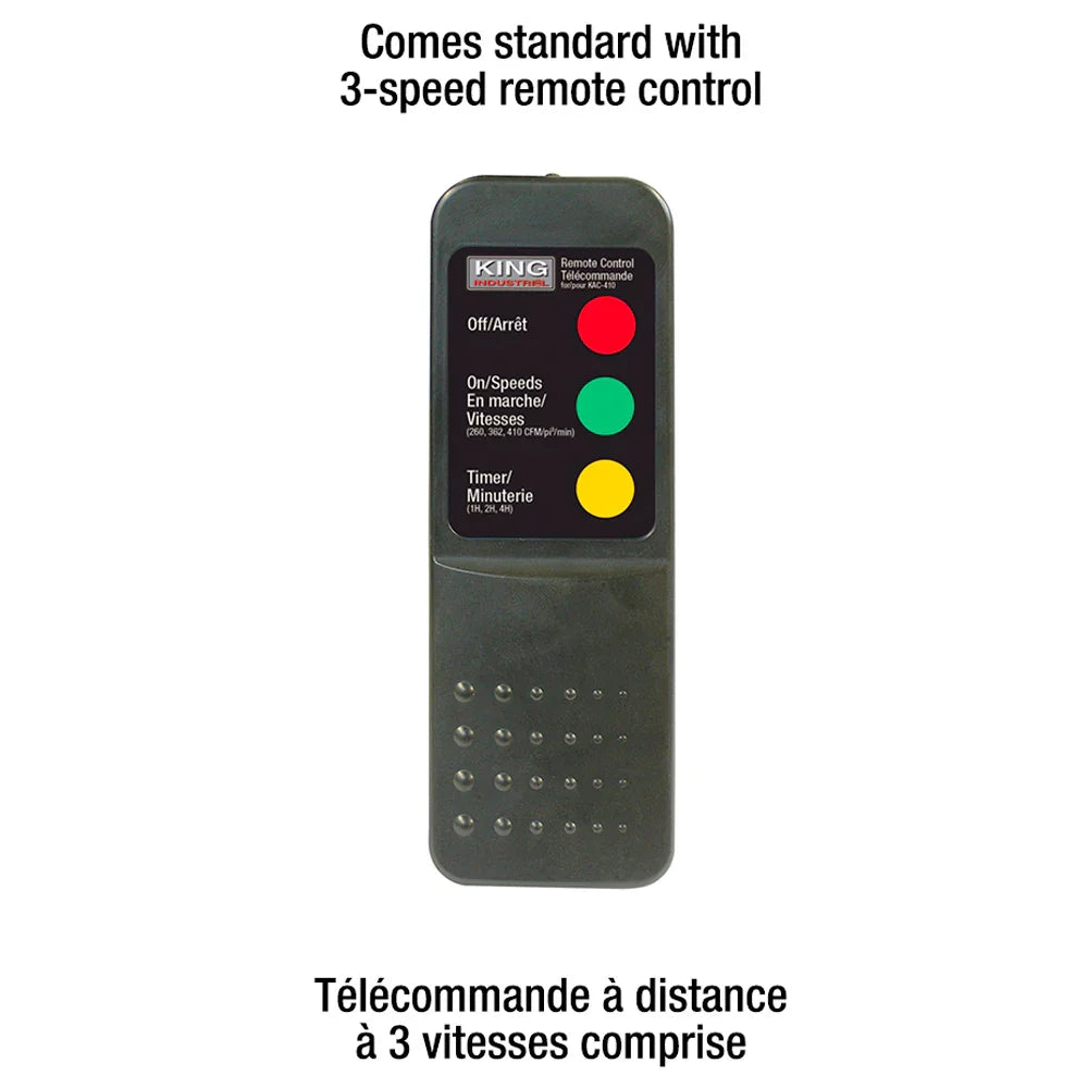Épurateur d’air 3 vitesses avec télécommande #kac-410 - King