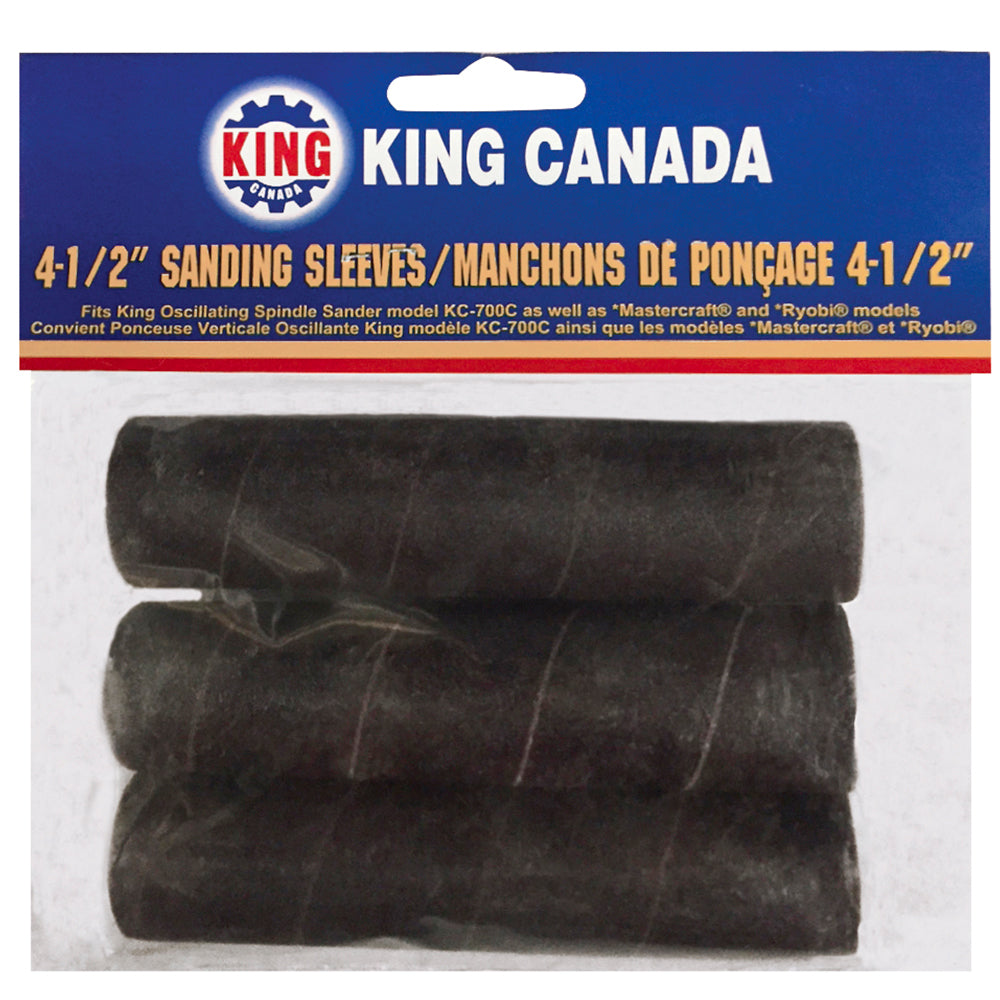 3 pc wood sanding sleeve 4 ½’’x 1’’ - King