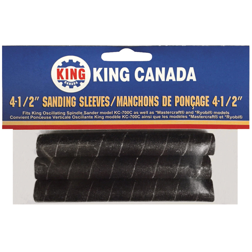 3 pc wood sanding sleeve 4 ½’’x 3/4’’ - King