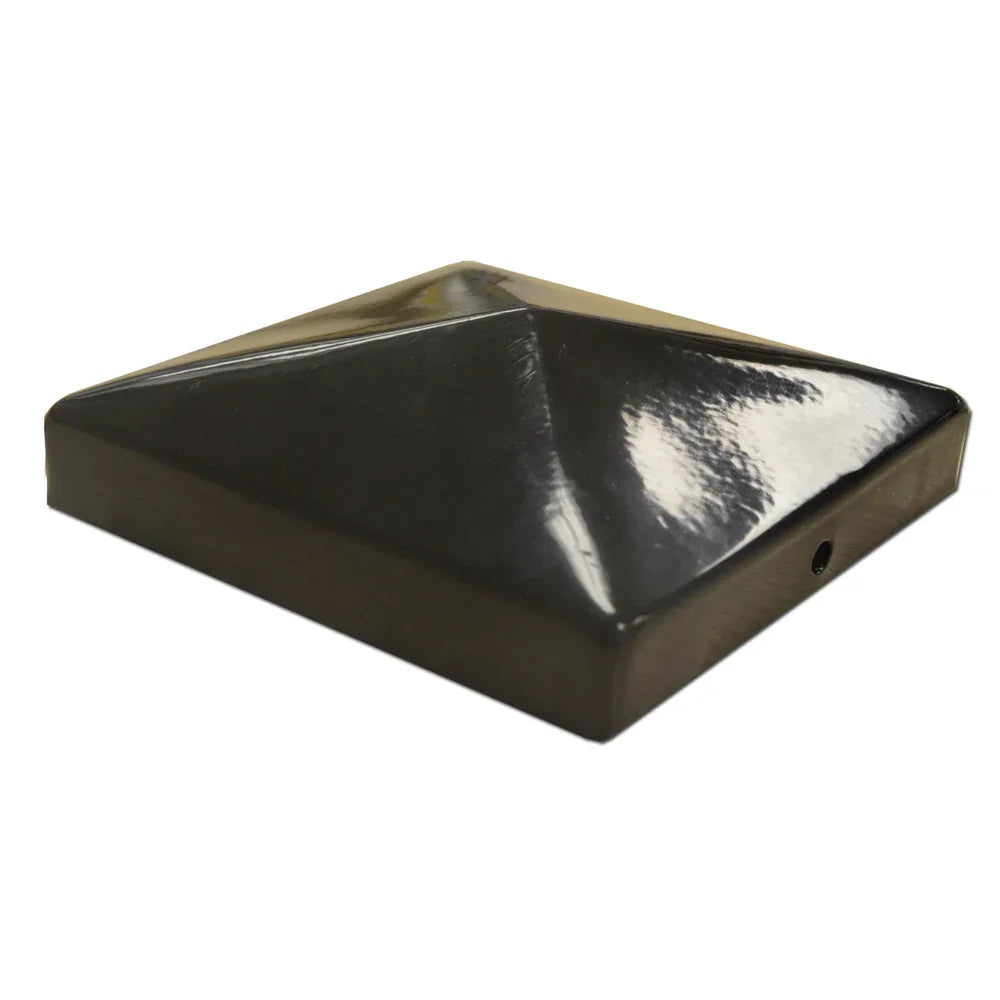 Pylex Black 6" x 6" steel post cap