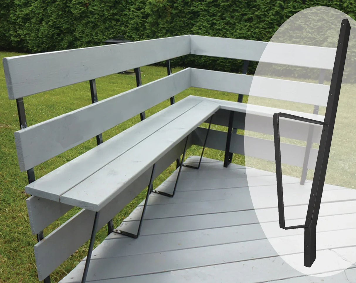 Pylex black bench bracket