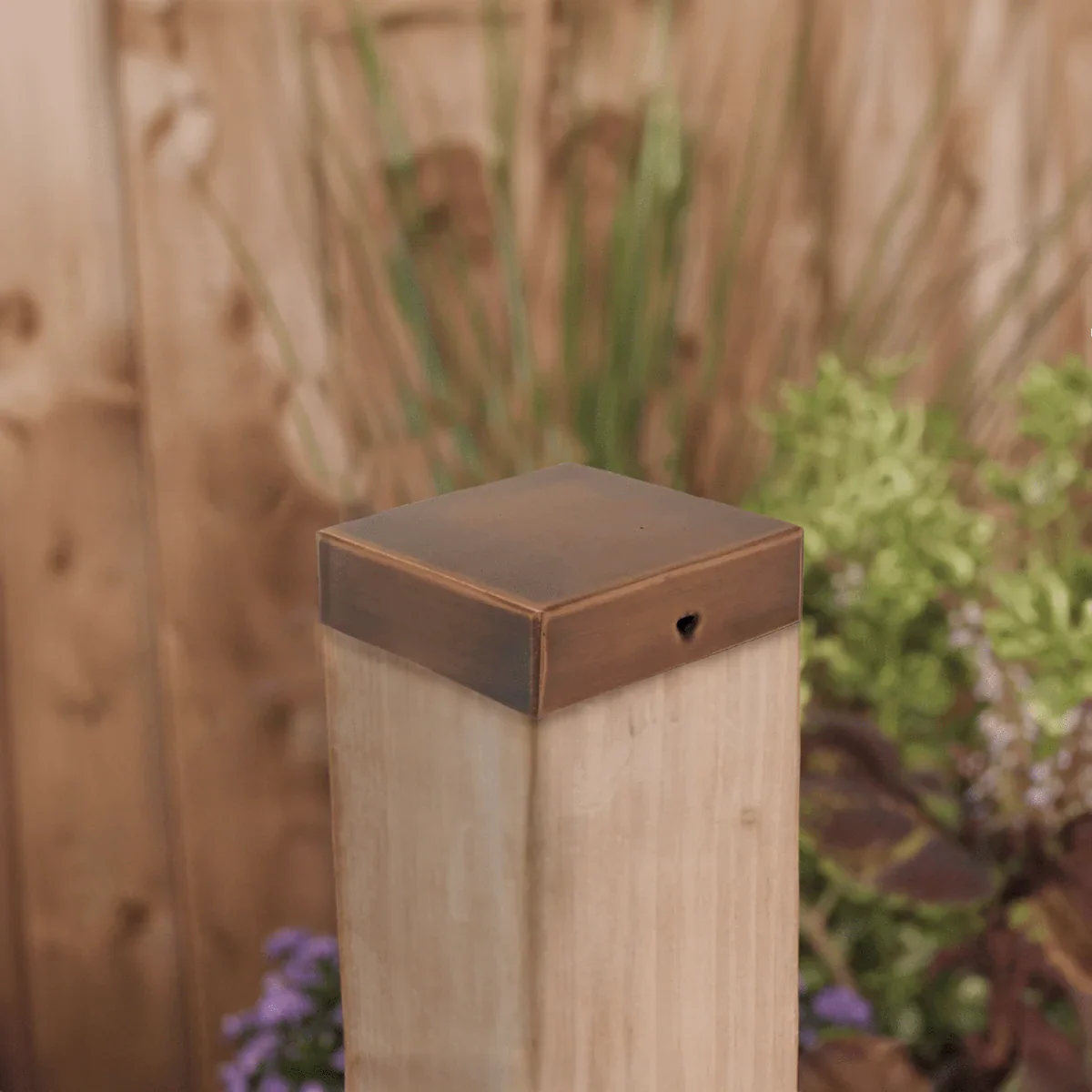 Copper 4’’x4’’ Eazy-cap low profile post cap - Nuvo iron