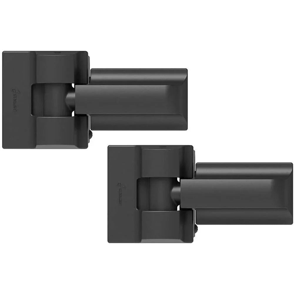 Heavy-Duty Modern Wrap Hinge Kit Black (2 Pack)