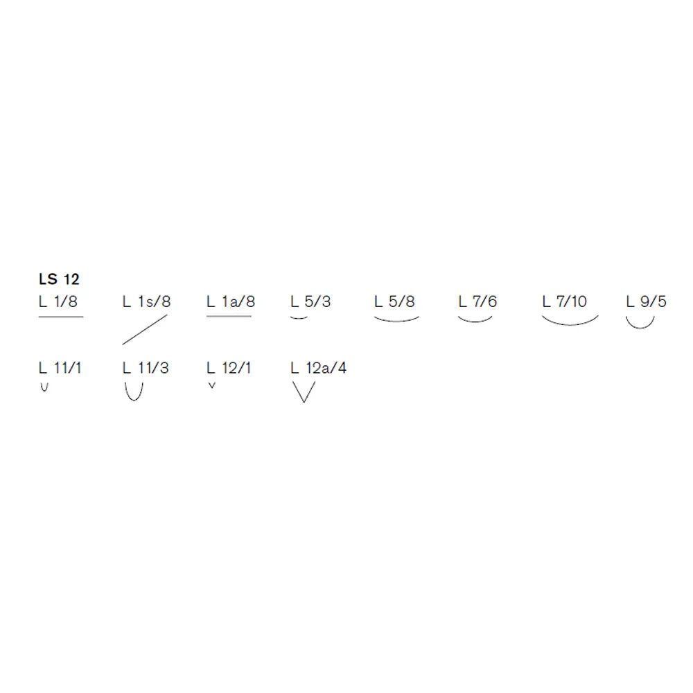 Set of 12 lino and wood engraving chisels series #L - Pfeil. Swiss Made.