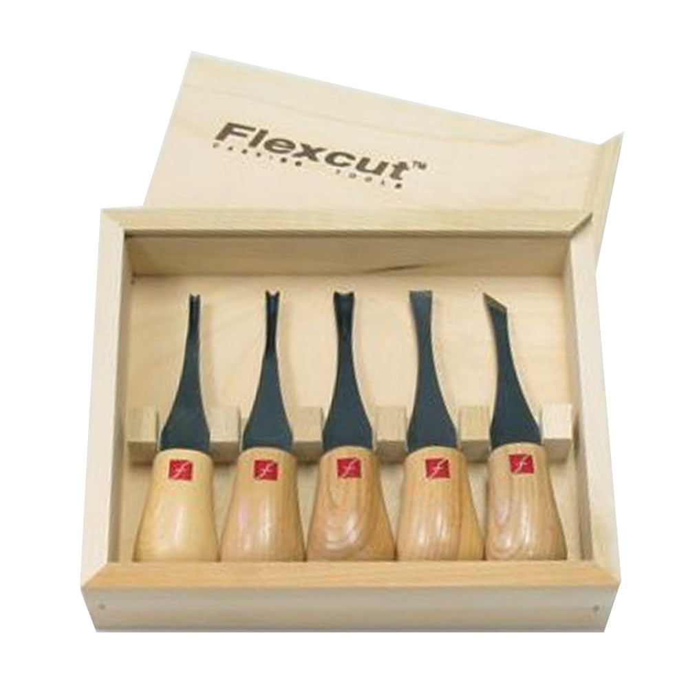 Ensemble de 5 gouges de paume à sculpter standard - Flexcut
