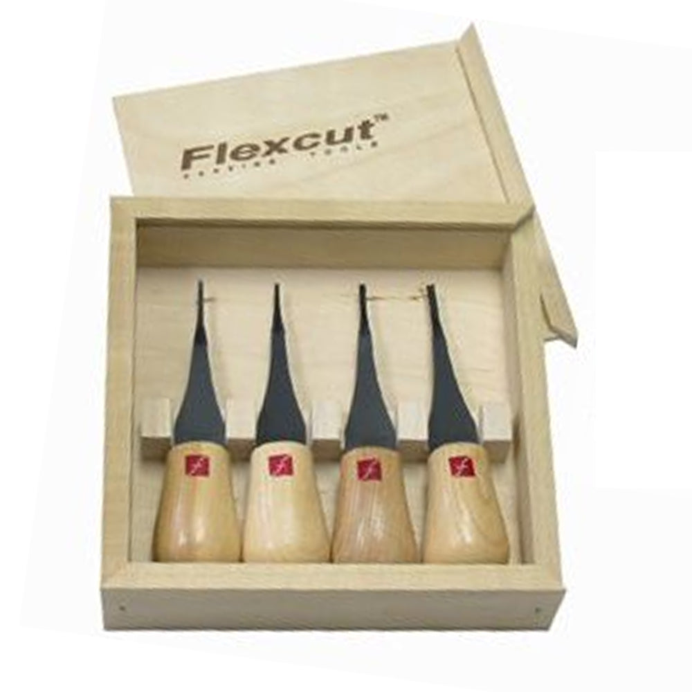 Micro ensemble de 4 gouges de paume à sculpter - Flexcut