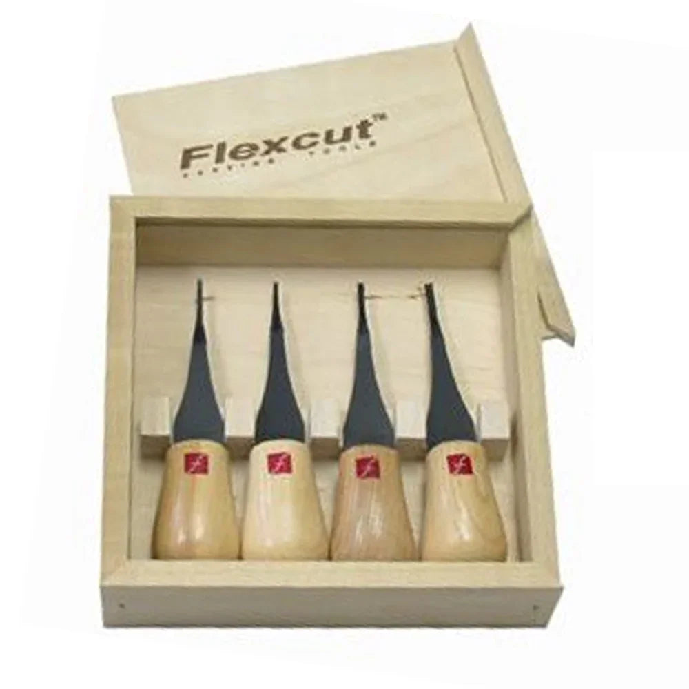 Micro ensemble de 4 gouges de paume à sculpter - Flexcut