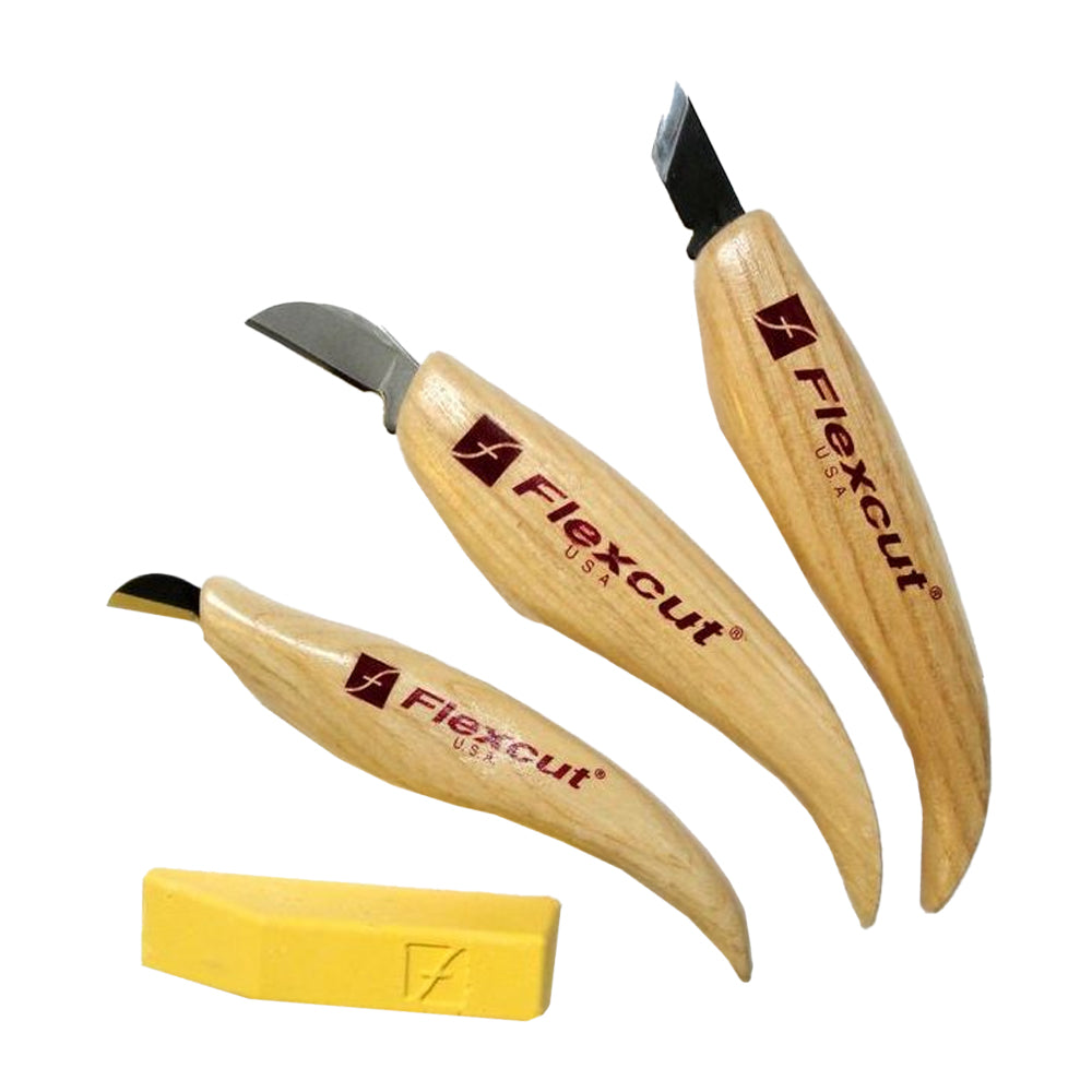 Ensemble de 3 couteaux pour sculpture en coches KN115 - Flexcut