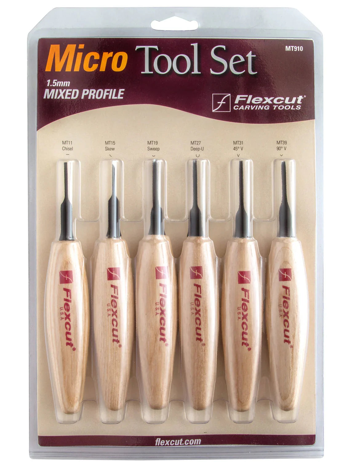 Ensemble de 6 micros outils MT910 - Flexcut